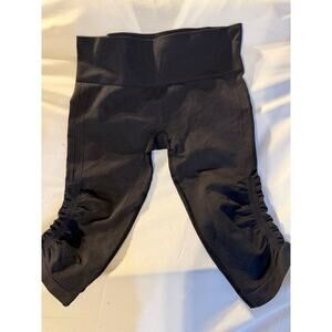 Lululemon flow and go cropped leggings, black, size 8